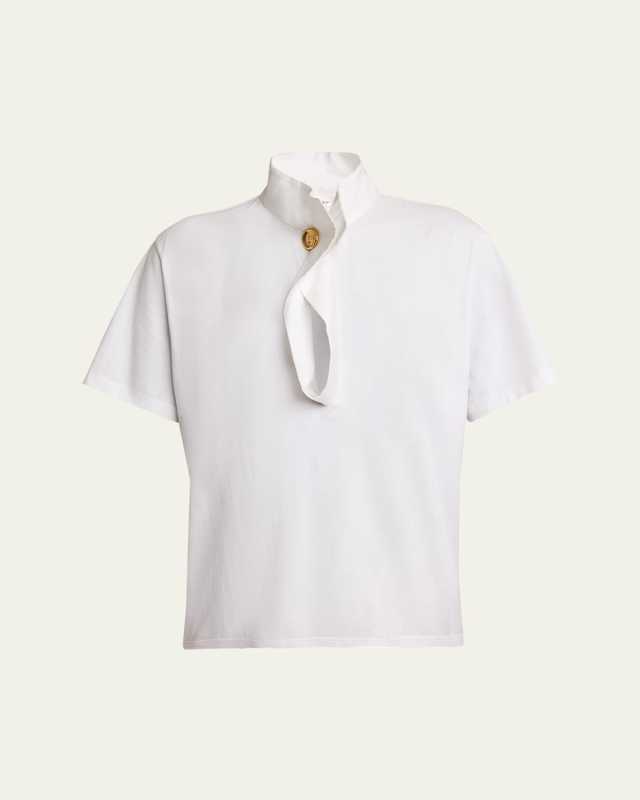 High Neck Pierced Top